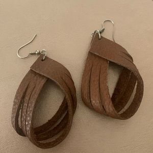 Beautiful brown leather jewelry